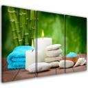 3 stykke lærredstryk, Zen Candle Bamboo Stone