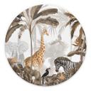 Vægcirkel Kikki Belle - Jungle Jive – print på aluminium (Alu-Dibond)