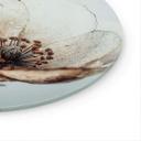 Glasbillede - Dry Blossom Beige Nature Poetry - Treechild - Round