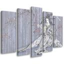 5 stykke lærredstryk, traditionel japansk geisha