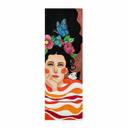 Póster de tela mujer con corona de flores y gatos - Hülya - Panorama