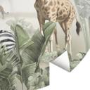 Fotobehang jungle dieren op Afmeting - Ms Tiff - Rond - Zelfklevend/niet-geweven