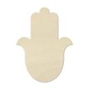 Decoración en madera de álamo - Silueta de la mano de Yoga Hamsa