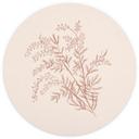 Gren af akacie i mokkafarve | Botanisk fototapet - anisillustration - rund - vliesetapet/selvklæbend