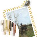 Póster Malva - Madera de colección