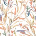Papel pintado no tejido hojas naturaleza floral mate en blanco marrón
