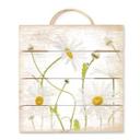 Cuadro de madera Disher - Ojo de buey Margaritas - 40x41,5 cm