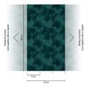 Fotomural tejido sin tejer hojas de palmera azul jungla papel pintado dormitorio