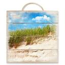 Cuadro de madera Paisaje de dunas del Mar Báltico - 40x41,5 cm