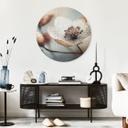 Glasbillede - Boho tørret blomst makro | Blomster fotokunst - Treechild - Rund