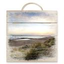 Cuadro de madera panorama de la playa - 40x41,5 cm