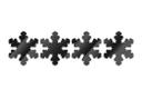 Décoration en verre acrylique pour sapin - Flocons de neige (4 pièces)