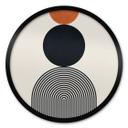 Póster Líneas y círculos abstractos en armonía - Costa - Redondo