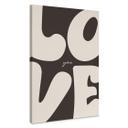 Lienzo Love you Retro Letters