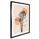 Póster sol y luna en naranja - Kubistika