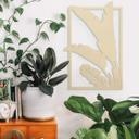 Decoración en madera álamo - hojas en marco
