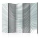 Screen rumdeler - Wavy white, 5-delt - 225x172 cm