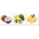 3 stykke lærredstryk, Naturfrugter