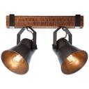 Spotbalken Maria, schwarz, 24 x 40 cm, Holz Strahler