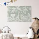 Canvasbillede jungledyr i tropisk grøn - Kikki Belle