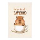 Tekstil plakat Capybara i kaffe - Capychino