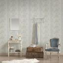 Papel pintado Floral azul gris - papel pintado no tejido "country house" A.S. Création - mate y lige