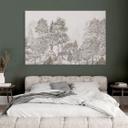 Wanddecoratie bos met boslandschap in beige - Ms Tiff - Alu-Dibond