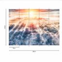 Fotomural SunnyClouds en gris azulado - Papel pintado tejido-no tejido Designwalls 2 - 2,55 x 3,5 m