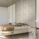 Ikke-vævet tapet med travertin-steneffekt i naturligt look med beige tekstur