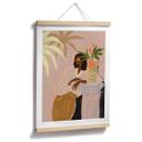 Póster - Arty Guava - Mujer bajo palmeras tropicales
