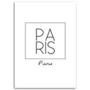 Canvasbillede, Gravure Paris med inskription