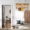 Wandgarderobe Kleiderhaken aus Kiefernholz - 110x42 cm