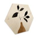 Sekskantet billedgren af træ i gylden vase - ThingDesign