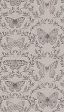 Papel pintado Mariposa gris beige - papel pintado tejido-no tejido insectos Livingwalls - mate y liso