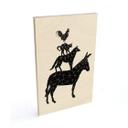 Nouveauprints Cuadro de madera - Geometric Bremen Town Musicians