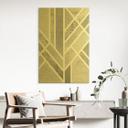 Geborsteld Alu-Dibond met goud-, zilver- & kopereffect - Art deco gouden geometrie - Fredriksson
