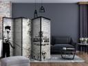 Skærm som rumdeler - Banksy - Graffiti-område , 5-delt - 225x172 cm