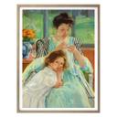 Póster - Cassatt - Una joven madre cose