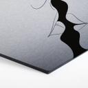 Hexagone - Alu-Dibond effet argenté - Nordic Creators White Kiss