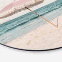Tableau sur alu-Dibond rond Sisi & Seb - Parasol rose