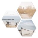 Hexagon Dibond Salty Sea Air-sæt (3 dele)