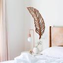 Decoración en madera caoba - pluma curvada