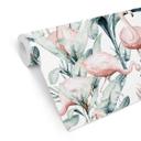 Mønstret tapet Kvilis - Tropisk flamingo