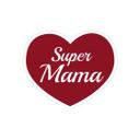 Wallsticker -  Super Mama bordeaux