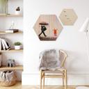 Hexagon - Wood Banksy - Coloured Rain
