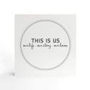 Billede af træ til at sætte op - This is us - 15x15 cm