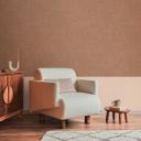 brun beige landhus tapet - fleece tapet stue - blomstret tapet soveværelse gang