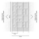 3D-tapet med rammemotiv hvid - non-woven tapet geometrisk - tapet i moderne stil
