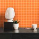 vintage ternet tapet orange hvid - retro ternet mønster tapet - non-woven tapet moderne