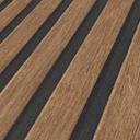 Papel pintado efecto madera marrón no tejido 3D paneles madera escandinavo moderno